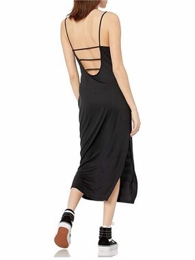 Women’s Black Strappy Back Midi Dress